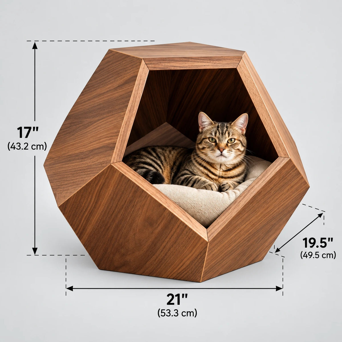 Geometric Cat Cave Bed