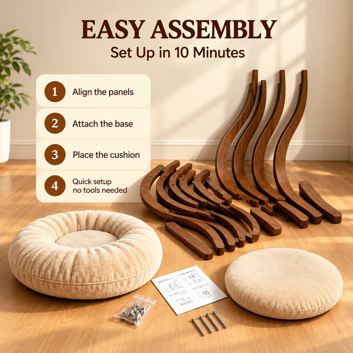 Nordic Nook Cat Bed