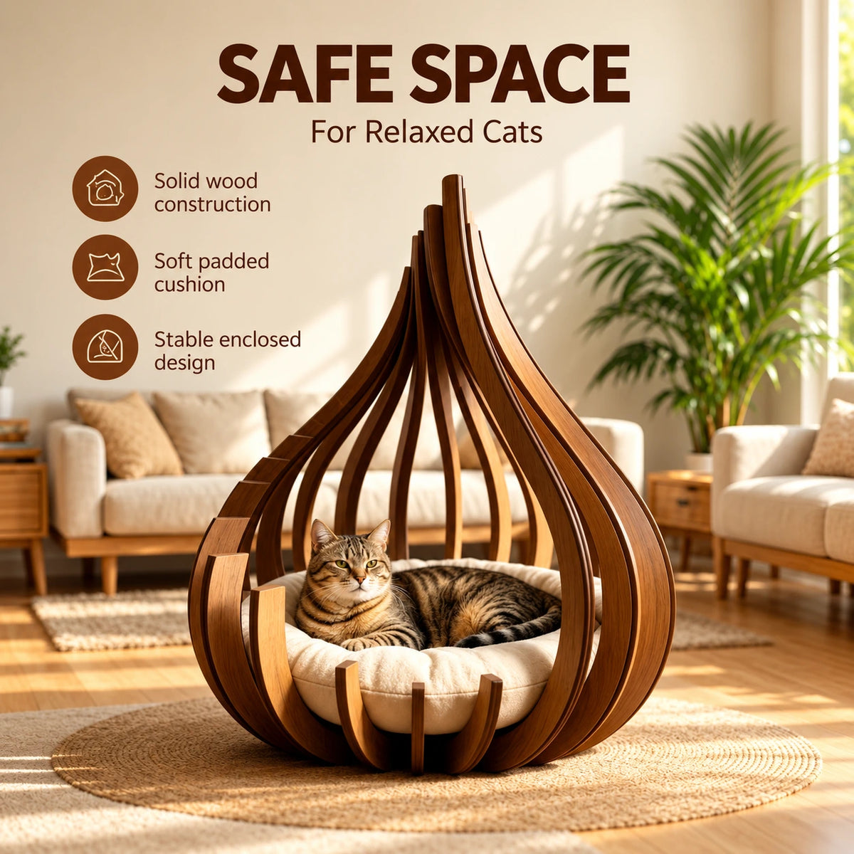 Nordic Nook Cat Bed