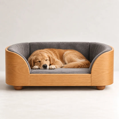 Luxury Wooden Dog Bed