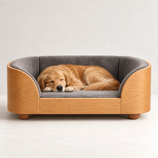 Luxury Wooden Dog Bed